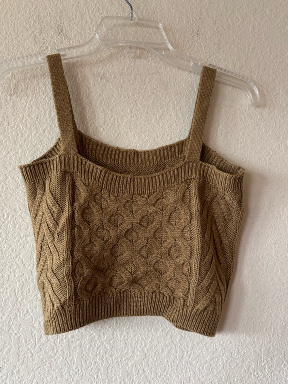 SHEIN Cable Knit Sweater Cropped Tank Top L - Picture 6 of 8